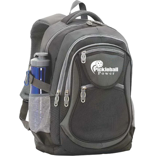 Enjoy excellent organization of all your Pickleball items with this great versatile sport backpack. The bag has FOUR zippered storage areas on the front with two easy-access zipper pockets and a tri-compartment design.   