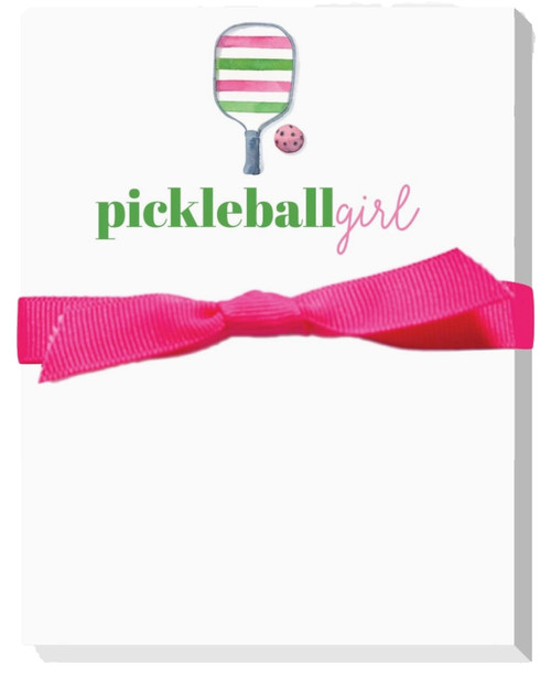 Pickleball Theme "Mini" Notepad - Keep your to-do's and shopping lists organized with this great "Pickleball Girl" mini notepad.