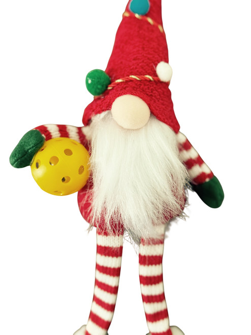 15" Gnome Pickleball Plush Shelf Sitter w/ Dangling Legs - Makes A Great Charming Holiday Accent