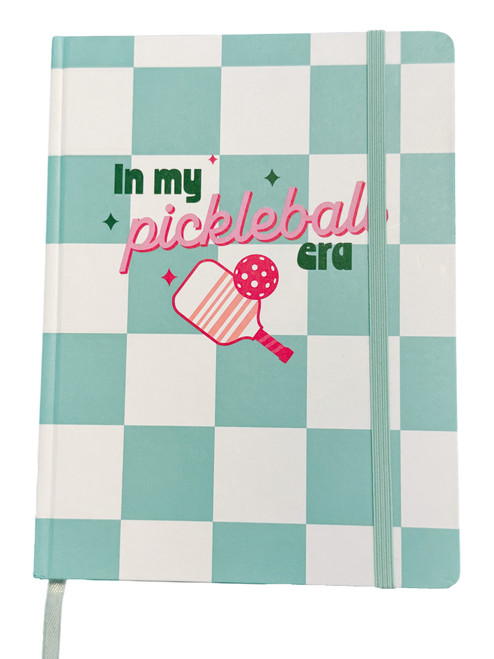 Pickleball Journal - 192 Page, Lined Notebook w/ Elastic Band & Hardcover,  & FREE Keychain