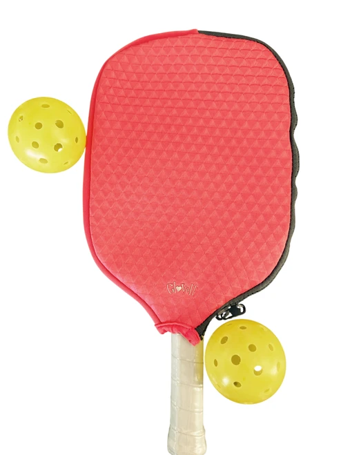 Pickleball Neoprene Paddle Cover - Provides Effective Protection For Your Paddle | Coral