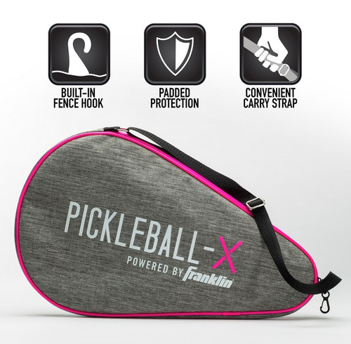 Franklin Sports - Pickleball - X Paddle Bag - - Gray/Pink - Padded For Protecting Your Paddle