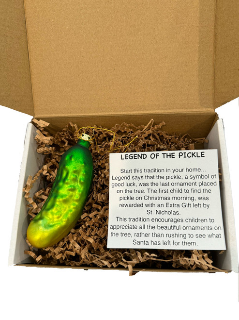 Christmas Pickle Tree Ornament - Includes Christmas Pickle Story and Gift Box!