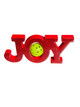 Red "JOY" Wooden Christmas Tabletop Sign (with a pickleball) - Makes A Charming Holiday Accent