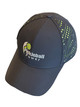 Pearl Nylon Perforated Ball Cap - UV Protection - Moisture Wicking - Charcoal/Neon Yellow Trim