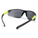 Sitecore Safety Glasses - Gray/Lime Temples - Gray Lens - Meets High Impact Standards - Temples Adjust to Three Different Lengths