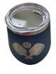 Pickleball 12 oz Stainless Steel Wine Tumbler - Navy - Thermal Insulated 