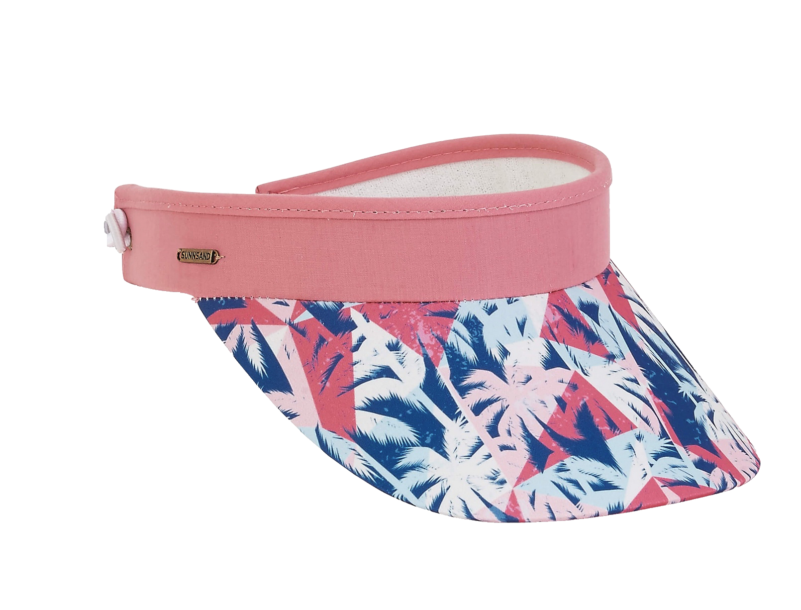 Women's Adjustable Coil Visor by Sun N' Sand "Pink/Blue Tropical
