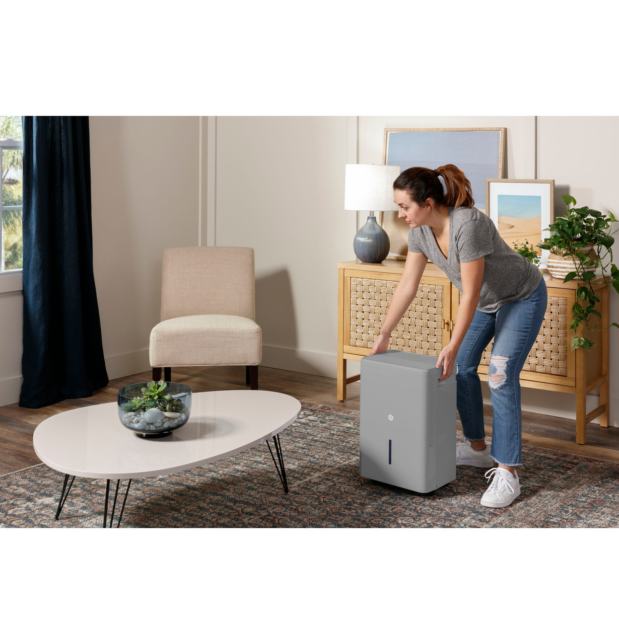 GE® ENERGY STAR® 50 Pint Portable Dehumidifier with Built-in Pump
