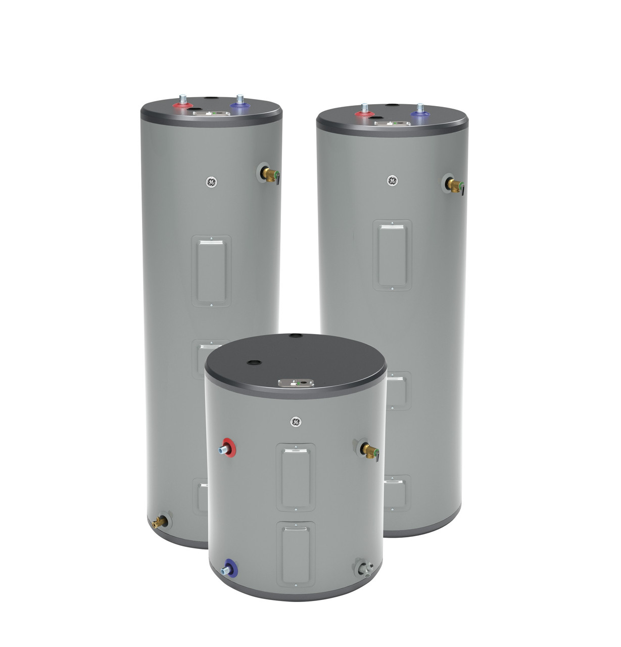 GE® 30 Gallon Diamond Gray Smart Short Electric Water Heater