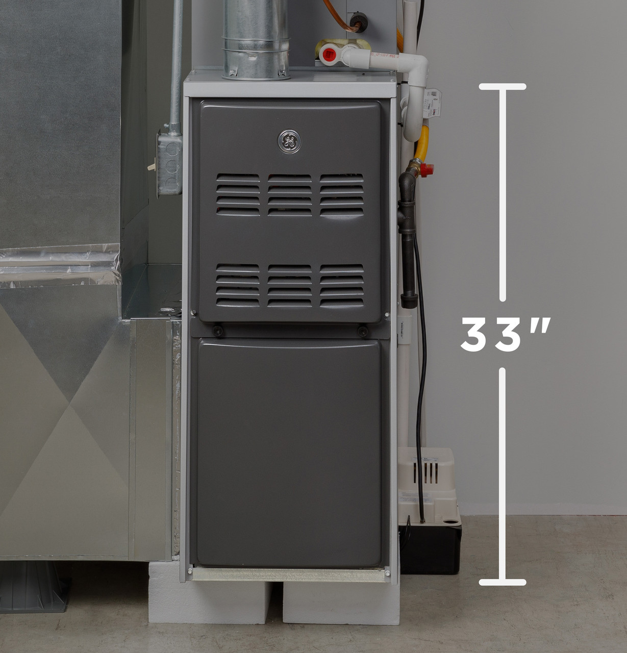 3-Ton 70K BTU 80% AFUE Single-Stage Downflow Gas Furnace, B