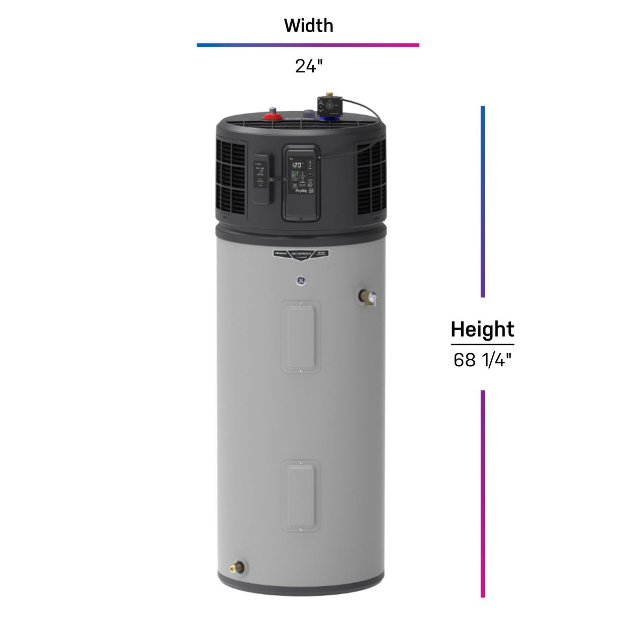NOL HEAT グレー 電気ヒーター GE Profile™ GEOSPRING™ Smart Hybrid Heat Pump Water Heater 50