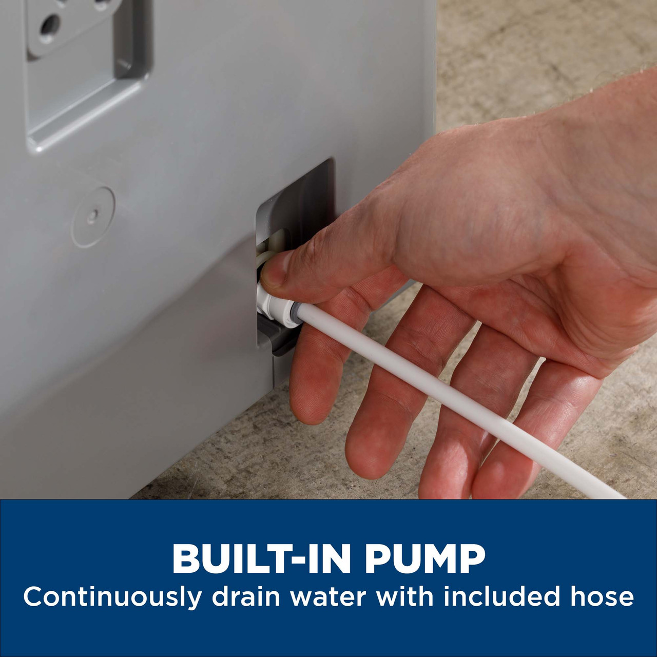 GE® 50 Pint Portable Dehumidifier with Built-in Pump and Smart Dry