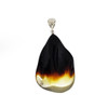 Amber Freeform Ombre Sterling Silver Pendant