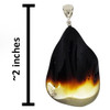 Amber Wave/Freeform Ombre Sterling Silver Pendant (3789)