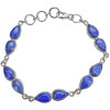 Sterling Silver Lapis Link Bracelet