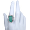 Green Onyx Sterling Silver Unisex Ring