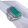 Green Onyx Sterling Silver Unisex Ring