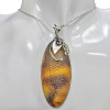 Matte Finish Amber Handmade Pendant