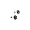 Green Amber Sterling Silver Stud Earrings