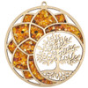 Tree Of Life Amber And Wood Suncatcher / Magnet