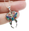 Modern Southwestern Style Mosaic Butterfly Pendant