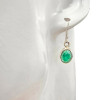 Faceted Composite Emerald Sterling Silver Earrings on Hooks