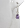 Amethyst Sterling Silver Dangle Earrings (7394)