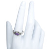Faceted Amethyst Sterling Silver Ring