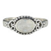 Faceted Moonstone Sterling Silver Ring