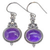 Amethyst Sterling Silver Earrings on Hooks