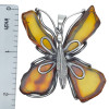 Cognac Amber Butterfly Handmade Pendant