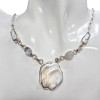 Mother Of Pearl Silver Handmade Necklace