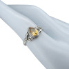 Faceted Citrine 925 Sterling Silver Ring
