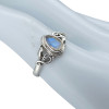 Faceted Moonstone 925 Sterling Silver Ring
