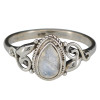 Faceted Moonstone 925 Sterling Silver Ring