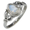 Faceted Moonstone 925 Sterling Silver Ring