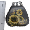 Hand Carved Amber Cameo/Intaglio Sunflowers Silver Pendant