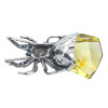 Citrine Amber Sterling Silver Handmade Spider Pendant