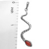Cherry Amber 925 Sterling Silver Snake Pendant