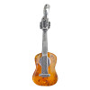 Cognac Amber Sterling Silver Guitar Pendant