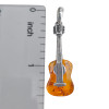 Cognac Amber Sterling Silver Guitar Pendant