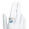 Blue Chalcedony Sterling Silver Adjustable Ring