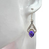 Faceted Composite Sapphire Sterling Silver Dangle Earrings