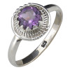 Faceted Amethyst Sterling Silver Ring