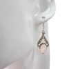 Rose Quartz Sterling Silver Dangle Earrings