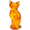 Cognac Amber Mini Cat Carving