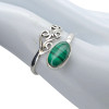 Malachite Sterling Silver Adjustable Ring
