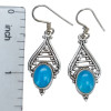 Blue Chalcedony Sterling Silver Dangle Earrings