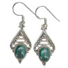 Malachite Sterling Silver Dangle Earrings